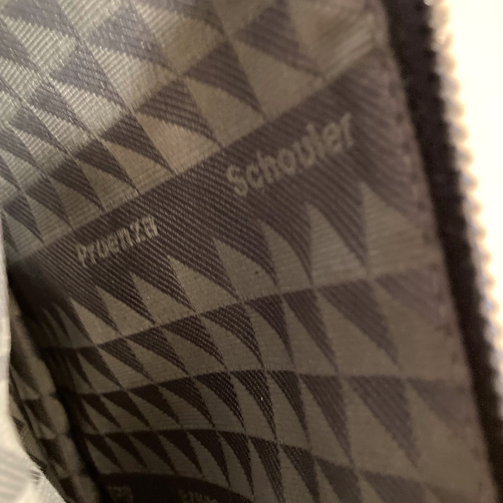 Proenza Schouler navy blue suede shoulder bag,double buckle strap/snap closure - Picture 7 of 14